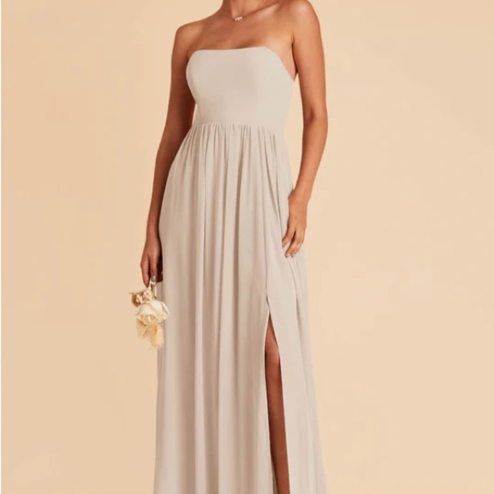 Birdy Grey Neutral Champagne Strapless Bridesmaid Dress